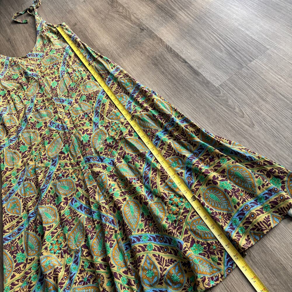 Free People x Boteh Celil Silk Tie Shoulder Paisley Midi Dress 1​ - Picture 7 of 10
